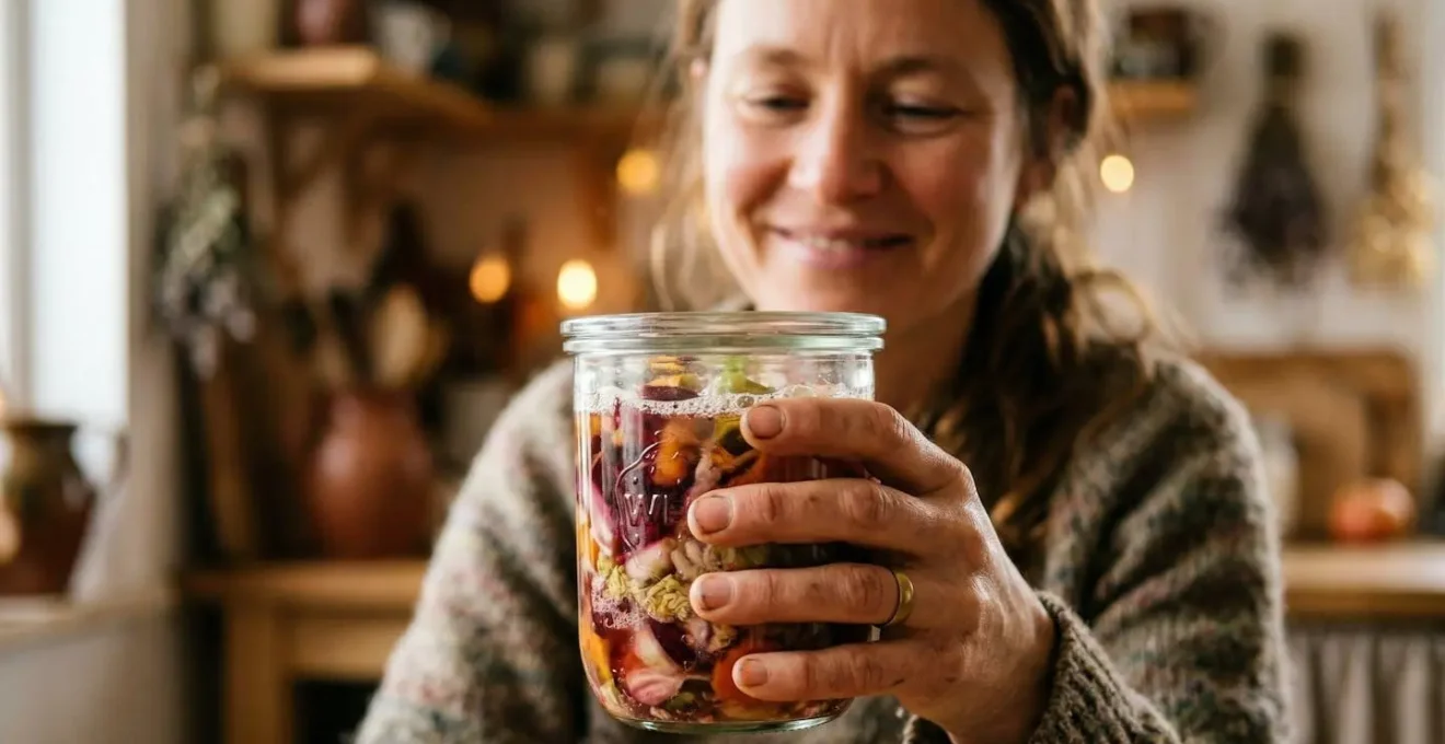 Composition d'aliments fermentés et prébiotiques pour la santé intestinale
