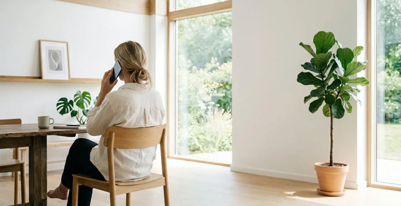 Consultation téléphonique avec un tabacologue dans un environnement apaisant