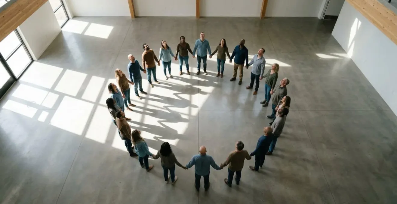 Scène minimaliste montrant la force du collectif dans l'arrêt du tabac