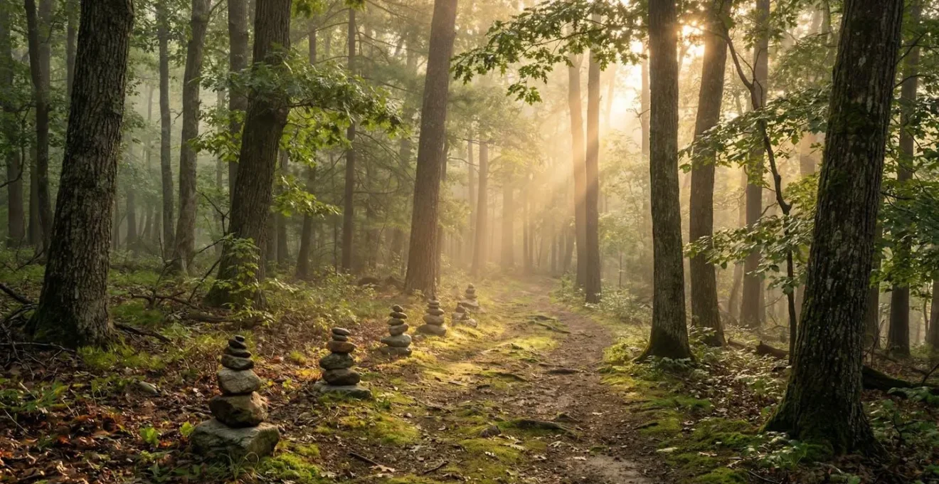 Chemin progressif symbolisant l'évolution douce du parcours de soins